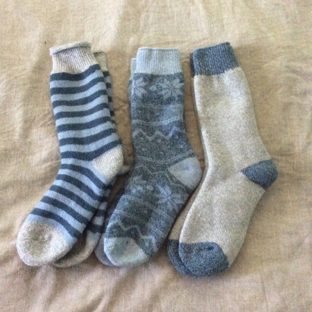 Three pairs of cozy warm socks